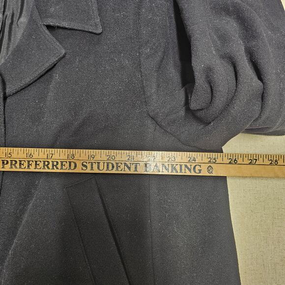 Harve Benard 100% Wool Button Down Jacket Coat Black Women's Plus 18W Whimsygoth - Picture 9 of 12